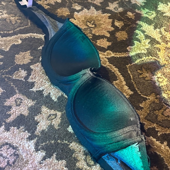 Strapless grey with black lace bra - Picture 4 of 6